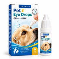 Gouttes oculaires pour animaux Zourunan 10ml, acide hyaluronique, rinçage doux des yeux, soin quotidien pour chiens et chats, hygiène animale, vente en gros en marque privée