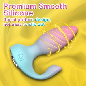 Neonadaları seks oyuncakları 2 in 1 uzaktan kumanda titreşimli popo fiş kristal G spot klitoris stimülatörü vibratör anal Plug için kadın
