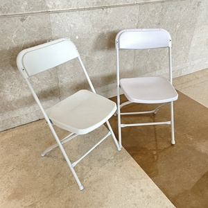 Barato al por mayor silla de plástico Metal blanco negro silla plegable al aire libre muebles de plástico silla y Mesa - Product Image 3