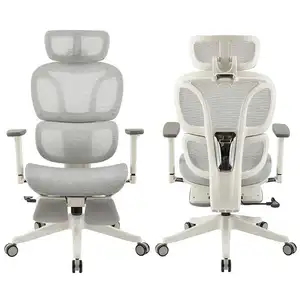 Custom Logo Boss Swivel 3D Armrest Executive Office Full Mesh Ergonomics Chair With Footrest