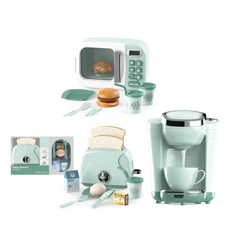 Мини-игрушка для ролевых игр, набор кухонных игрушек, пластиковые миниатюрные детские игрушки, приготовление пищи, маленькая бытовая техника, тостер