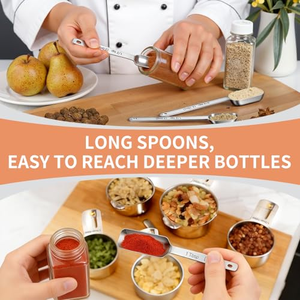 Juego de 13 Piezas de Tazas y Cucharas Medidoras Magnéticas de Acero Inoxidable, Herramientas de Medición Precisas y Duraderas para la Cocina - Product Image 4