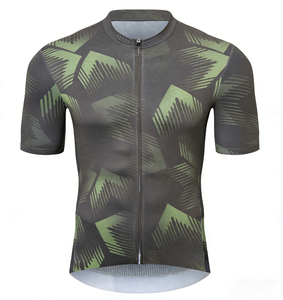 Maillot de <span class=keywords><strong>cyclisme</strong></span> unisexe vert à motif géométrique, coupe confortable, personnalisable, vêtements de <span class=keywords><strong>cyclisme</strong></span>, vêtements de sport, <span class=keywords><strong>cyclisme</strong></span> professionnel, en stock - Product Image 1