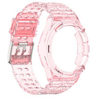 Bracelet transparent en TPU + étui pour Watch 6 Classic 43/47mm, boucle de remplacement en acier inoxydable, bracelet de montre monobloc