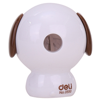 Taille-crayon pour enfants Deli 0550 blanc rose bleu mignon chien dessin animé taille-crayon pour enfants 576 pièces par carton