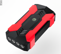 Démarreur de voiture portable alimenté par panneau solaire, batterie lithium 12V, chargeur de véhicule, compresseur d'air, booster de charge