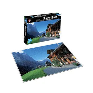 Scenic Spot of the World Paper Jigsaw Puzzle Brinquedos Educativos Kid Learning quebra-cabeça jogo de aprendizagem 500 PCS