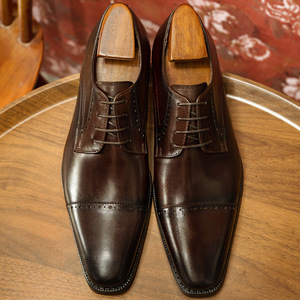 Zapatos de Vestir de Cuero Negro para Hombre, con Punta Redonda, Sin Cordones, Transpirables, para Todas las Temporadas, Diseño Sólido, Suela de Goma, Envío Directo - Product Image 2