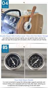 Bomba rotativa importada todo en 1, máquina de café de espuma de leche Latte, Espresso, 9Bar, doble grupo, 3 - Product Image 5