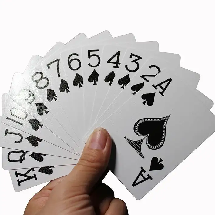 Neues Design US Custom Poker Logo Papier Kunststoff Black Tin Spielkarten box