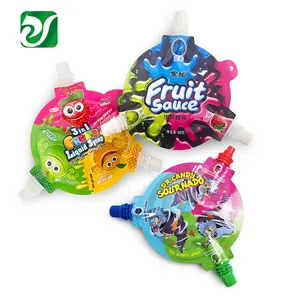 Multi Nozzle Fruit Paste Packaging Spout Bags Custom Special Shape Liquid Sugar Syrup Sachet