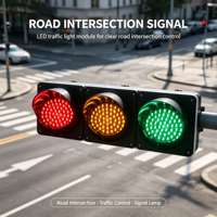 Module de feux de circulation LED 100-200 mm DC12V, lampe de signalisation rouge, jaune, verte pour intersection routière, aéroport, vente en gros, OEM Wd
