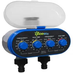 Regolatore di irrigazione elettronico digitale a 2 prese automatico Timer per acqua da giardino