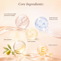 Masque facial en feuille de collagène à faible poids moléculaire, en fibre de bambou élastique, hydratant, illuminateur, avec logo personnalisé, OEM, ODM, marque privée