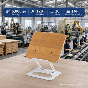 Soporte <span class=keywords><strong>de</strong></span> <span class=keywords><strong>Lectura</strong></span> <span class=keywords><strong>de</strong></span> Libros <span class=keywords><strong>de</strong></span> Madera, Ajustable y Plegable, para Hogar/Oficina, Pedidos al por Mayor, Soporte para Laptop/Tablet para Bibliotecas Corporativas - Product Image 4