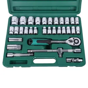 32pcs Multi-Specification Auto Repair Hardware Screwdriver Tool Kit Factory Custom Steel Ratchet Socket Wrench Set