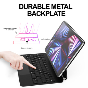 Đầy đủ cử chỉ hỗ trợ bàn phím trường hợp for11 inch iPad Pro M4 t87s RGB đèn nền giá thấp từ đứng Touchpad có thể điều chỉnh thiết kế - Product Image 5