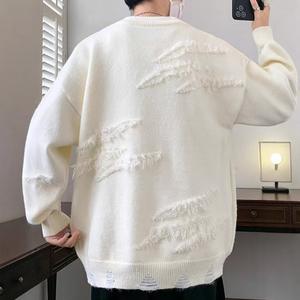 Sweat-shirt personnalisé de haute qualité pour hommes Design de mode doux avec col rond rétro Anti-boulochage automne ODM approvisionnement pull en gros - Product Image 5