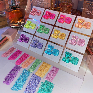 Jting Burst nhấp nháy siêu sáng bóng Neon 12 màu sắc phản chiếu Gel Polish Set Sparkly Disco kim cương gel sơn móng tay OEM/ODM tùy chỉnh - Product Image 4