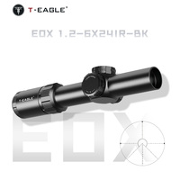 Lunette tactique T-EAGLE EOX 1.2-6X24IR-BK, tube de 30 mm, tourelle de visée rapide, réticule éclairé rouge et vert, visée optique de chasse CQB