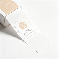Étiquettes personnalisées Haoxuan pour boîtes de thé, autocollants imprimés en film BOPP mat blanc pour emballages de thé de vente au détail