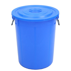 ถังเก็บของอเนกประสงค์สำหรับใช้ในบ้านและนอกบ้าน ถังหมักทรงกลม ด้ามจับเหล็กหนา ถังพลาสติกมีฝาปิด - Product Image 5