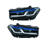 Ensemble de phares LED laser pour Série 5 G30/G38 2018-2023, style M5 Competition, avec feux de jour bleus (DRL) 55W, Plug-and-Play