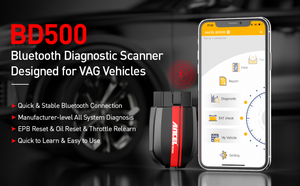 Outil de diagnostic automobile ANCEL BD500 VAG, prise en charge complète des systèmes avec vérification de la batterie et réinitialisation EPB pour iOS et Android - Product Image 3