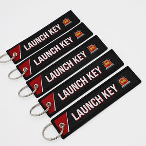 Porte-clés cadeau LBR porte-clés tissé en tissu personnalisé porte-clés brodé bon marché Étiquettes de vol double face - Product Image 2