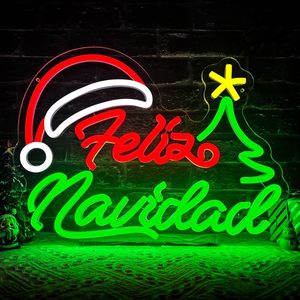 Merry Christmas neon LED indoor hanging transparent acrylic board ambient light shop <b>sign</b> street indicator light landscape light - Product Image 5