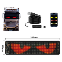 Accesorios para Coche Pantalla LED Flexible Programable por USB Luz de Ojo de Diablo para Camión Lámpara de Ojo Colorida Pantalla Suave para Ventana de Coche