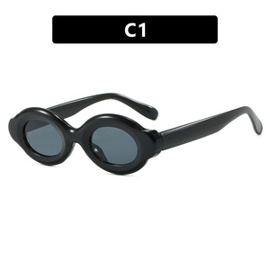 Lunettes de soleil ovales à monture intégrale UV400, style rétro, unisexe, protection solaire pour adultes, mode streetwear - Product Image 4