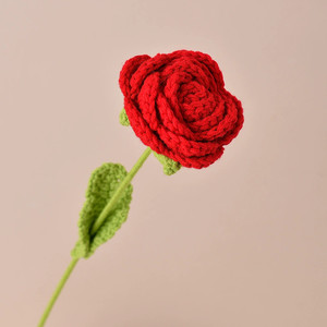 Wholesale Valentines Day and Mother's Day Gifts handmade <strong>crochet</strong> knit rose <strong>flower</strong> bouquet <strong>crochet</strong> <strong>flowers</strong> for Graduation gifts - Product Image 4