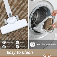 Natural Look Scallop Kitchen Sink Rug Machine Washable Polypropylene Kitchen Runner and Mats Non-Slip Rugs for Floor