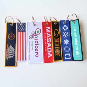 <span class=keywords><strong>2025</strong></span> nóng bán cá nhân máy bay hàng không thẻ móc chìa khóa vải tùy chỉnh đôi bên Logo dệt Keychain máy bay phản lực <span class=keywords><strong>tag</strong></span> - Product Image 6