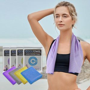 Serviette rafraîchissante instantanée pour le sport et l'entraînement en extérieur, couleur unie, logo personnalisé, multi-usages, pour temps chaud - Product Image 3