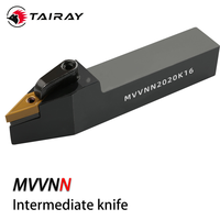 Porte-outil de tournage externe TAIRAY MVVNN de type M pour plaquettes en carbure VNMG, outils de fraisage à 72,5 degrés, outils de coupe, tour CNC