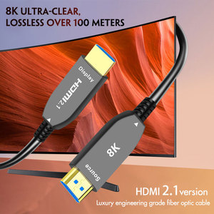 كابل HDMI V2.1 عالي السرعة فائق السرعة من Justlink 20 K و 8K و 60Hz و 4K و Hz و <span class=keywords><strong>AOC</strong></span> من الألياف البصرية للذكور إلى كابل HDMI للكمبيوتر الشخصي - Product Image 4