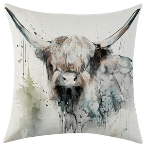 Funda de almohada con estampado animal, cuadrada, 45x45cm, lavable, estilo nórdico, para decoración de sofá de sala de estar - Product Image 5
