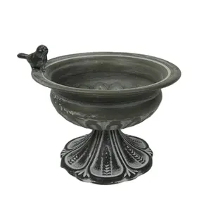 wholesale vintage cast iron traditional garden bird bath bowl