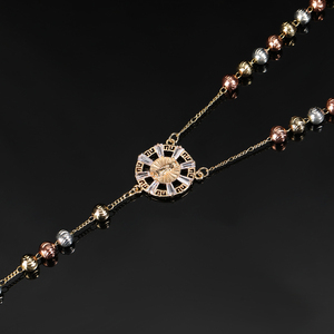 <span class=keywords><strong>Collana</strong></span> <span class=keywords><strong>Rosario</strong></span> Religiosa con Perline da 6mm Placcate <span class=keywords><strong>Oro</strong></span> 18k, Pendente della Vergine Maria di Guadalupe, <span class=keywords><strong>Collana</strong></span> con Croce del <span class=keywords><strong>Rosario</strong></span> - Product Image 3