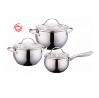 Lot de 10 casseroles en acier inoxydable pour cuisinière à induction bon marché