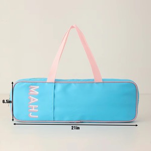 Sac de rangement portable pour Mahjong rose pour femmes, personnalisé en gros, style tendance, en nylon avec fermeture éclair - Product Image 4