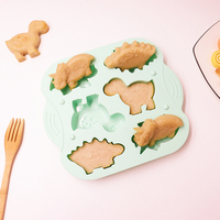 Neues DIY6 Slot Silikon Dinosaurier Reiskuchen form Rechteckiges Backwerk zeug für Babynahrung