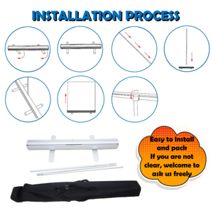 Roll-up Stand Promosi Ekonomis Ukuran 100x200cm, Logo Custom, Warna Putih, Banner Roll-up Murah - Product Image 6