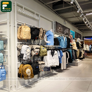 Luxury Modern Clothing Shop Garment Rack Display Cabinet Wall Panel <b>Reception</b> <b>Counter</b> Fixture - Product Image 4