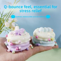 Jouet alimentaire de simulation viral Xiaohongshus en forme de soufflé au lait de soja - Jouet anti-stress mignon et moelleux à rebond lent (en caoutchouc)