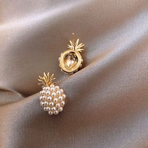 Orecchini a Perno con Perle e Ananas in Stile Coreano alla Moda, Regalo per Feste e Matrimoni per Donne - Product Image 6