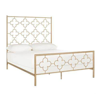 Lit de style européen moderne et luxueux, cadre de lit en fer forgé nordique, 1,8 m, 1,5 m, lit double de style minimaliste princesse, lit queen-king