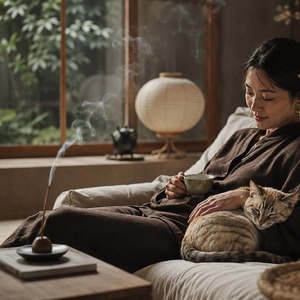 Encens pour chat japonais NEKOU, à base de catnip naturel, matatabi, valériane et feuille d'olivier, bâtonnets courts, 10 ou 40 bâtonnets, fabriqué au Japon - Product Image 2